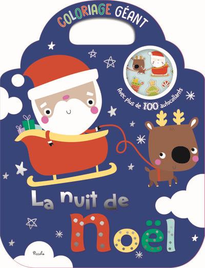 LA NUIT DE NOEL - COLORIAGE GEANT - AVEC PLUS DE 100 AUTOCOLLANTS