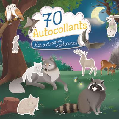 70 AUTOCOLLANTS - LES ANIMAUX NOCTURNES