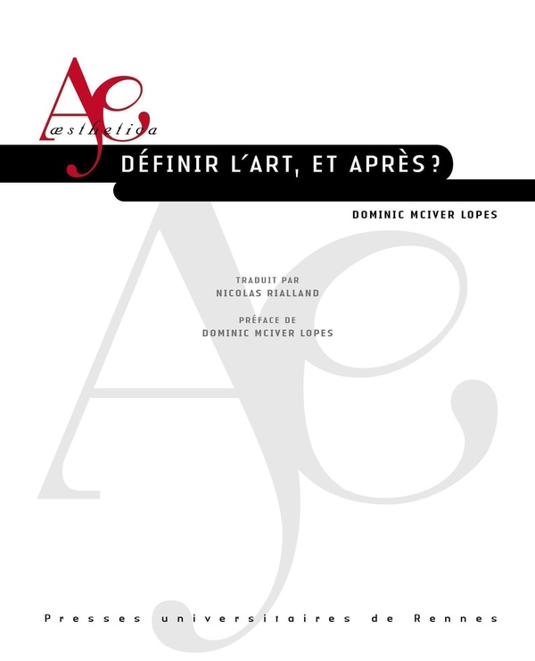 DEFINIR L'ART, ET APRES ?