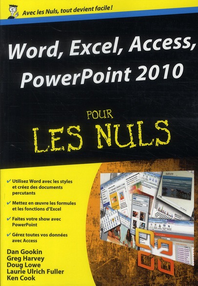 WORD, EXCEL, ACCESS, POWERPOINT 2010 MEGAPOCHE POUR LES NULS
