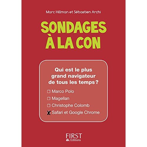 PETIT LIVRE DE - SONDAGES A LA CON