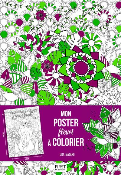 MON POSTER FLEURI A COLORIER