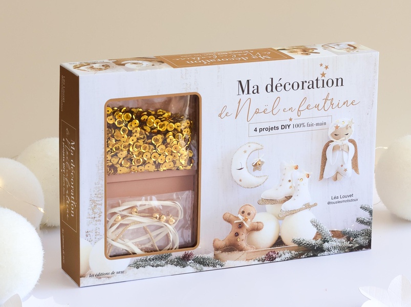 COFFRET MA DECORATION DE NOEL EN FEUTRINE - 4 PROJETS DIY 100% FAIT-MAIN