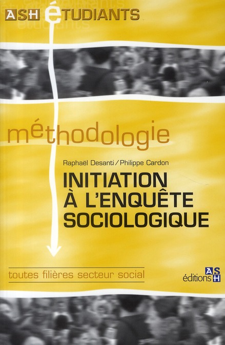 INITIATION A L'ENQUETE SOCIOLOGIQUE - TOUTES FILIERES SECTEUR SOCIAL.