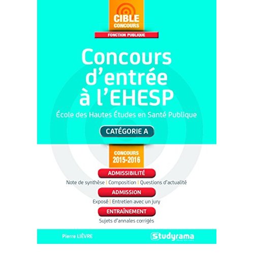 CONCOURS D'ENTREE A L'EHESP 2015-2016