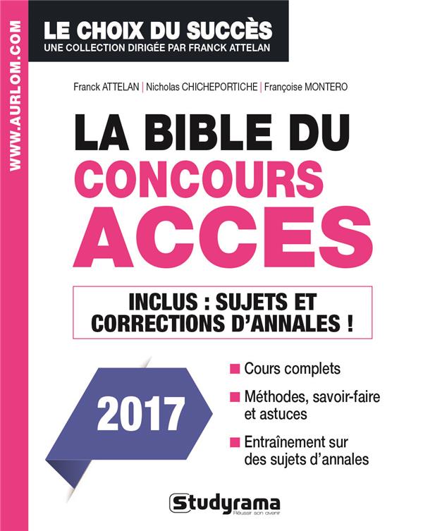 LA BIBLE DU CONCOURS ACCES 2017