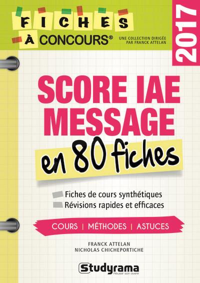 SCORE IAE MESSAGE EN 80 FICHES 2017