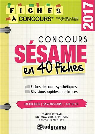 CONCOURS SESAME EN 40 FICHES 2017