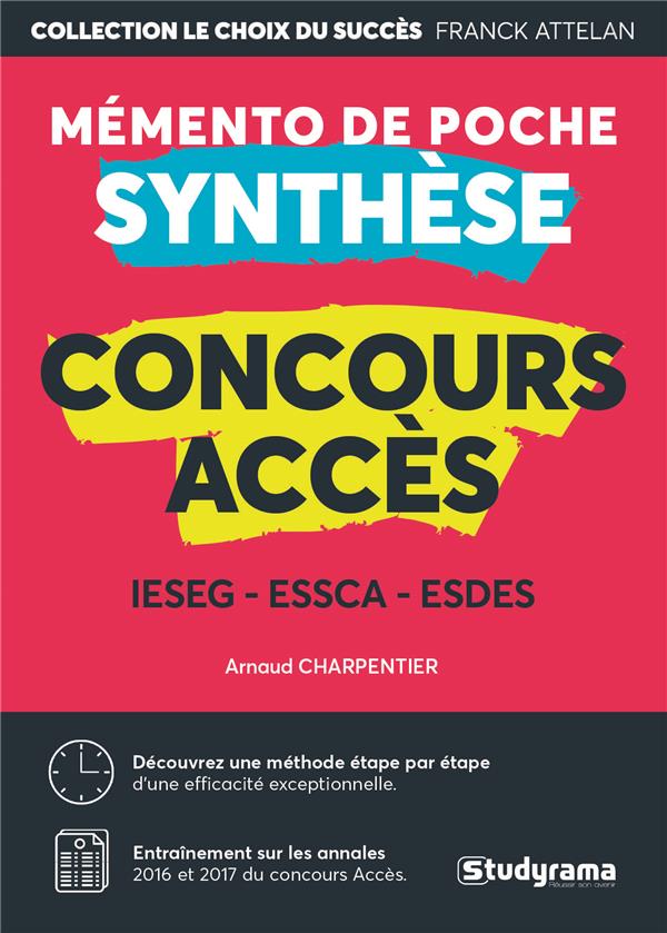MEMENTO DE POCHE SYNTHESE CONCOURS ACCES