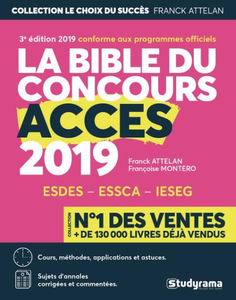 LA BIBLE DU CONCOURS ACCES 2019