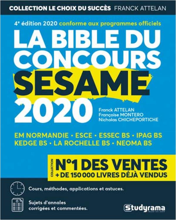 LA BIBLE DU CONCOURS SESAME 2020