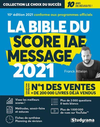 LA BIBLE DU SCORE IAE MESSAGE 2021