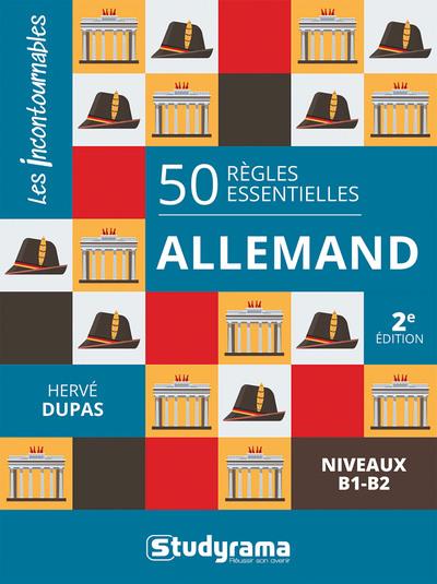 CIBLE CONCOURS FONCTION PUBLIQUE - 50 REGLES ESSENTIELLES  ALLEMAND - NIVEAUX B1-B2