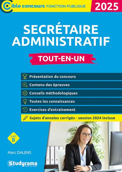 CIBLE CONCOURS FONCTION PUBLIQUE - SECRETAIRE ADMINISTRATIF - CATEGORIE B  CONCOURS 2025