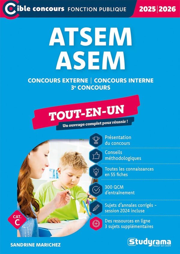 CIBLE CONCOURS FONCTION PUBLIQUE - ATSEM/ASEM  TOUT-EN-UN (CATEGORIE C CONCOURS 2025-2026) - CONCOUR