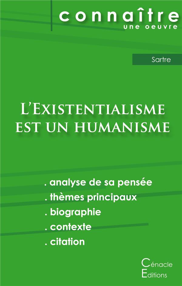 FICHE DE LECTURE L'EXISTENTIALISME EST UN HUMANISME DE JEAN-PAUL SARTRE (ANALYSE LITTERAIRE DE REFER