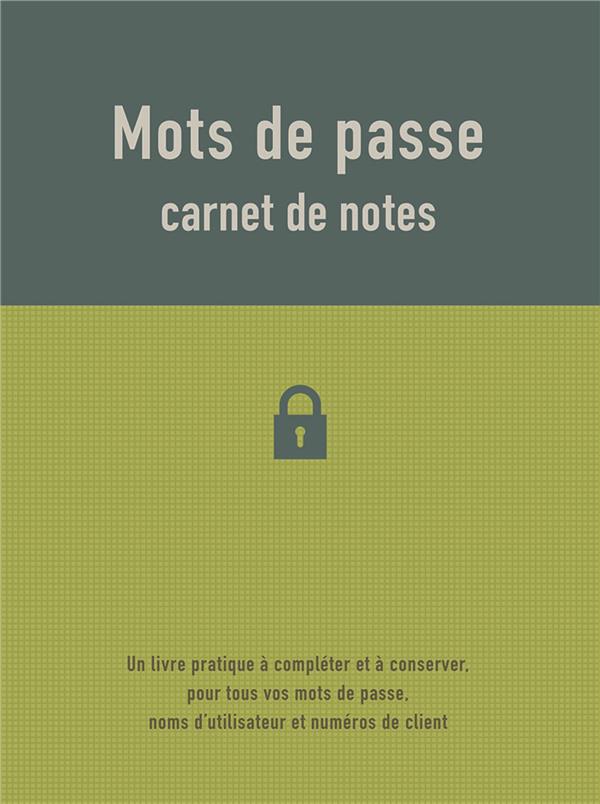 CARNET DE NOTES - MOTS DE PASSE