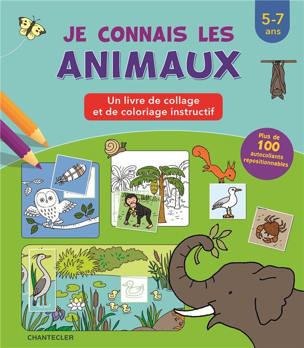 JE CONNAIS LES ANIMAUX - LIVRE D'AUTOCOLLANTS