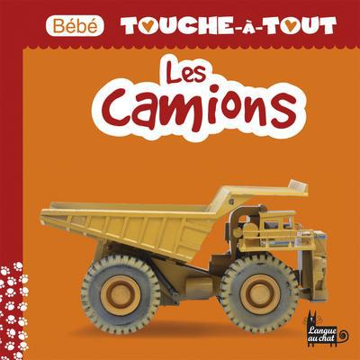 LES CAMIONS (FOND ORANGE) - BEBE TOUCHE-A-TOUT