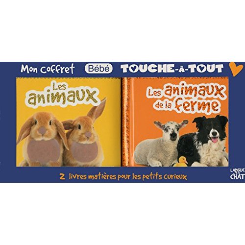 MON COFFRET BEBE TOUCHE-A-TOUT (COUR ORANGE) LES ANIMAUX ET LES ANIMAUX DE LA FERME