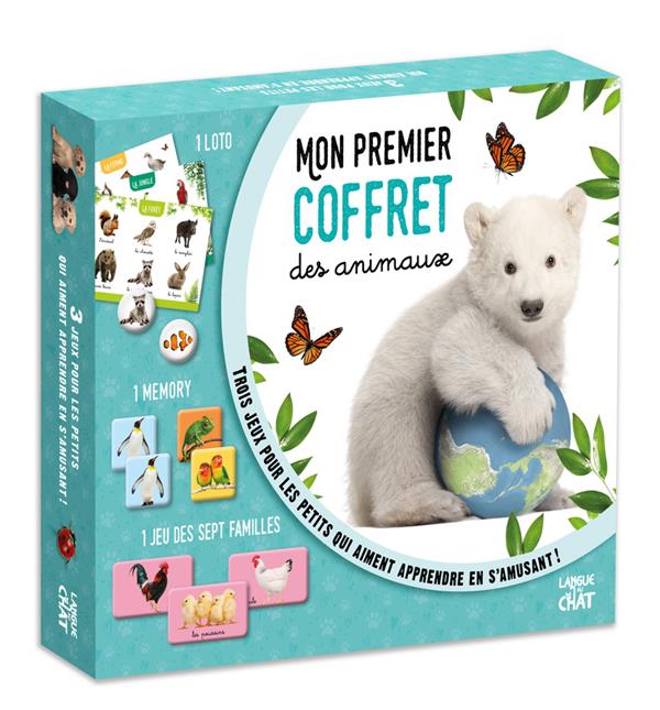 MON PREMIER COFFRET DE JEUX - MON PREMIER COFFRET DES ANIMAUX - 1 LOTO - 1 MEMORY - 1 JEU DES SEPT F