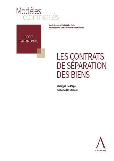 LES CONTRATS DE SEPARATION DES BIENS
