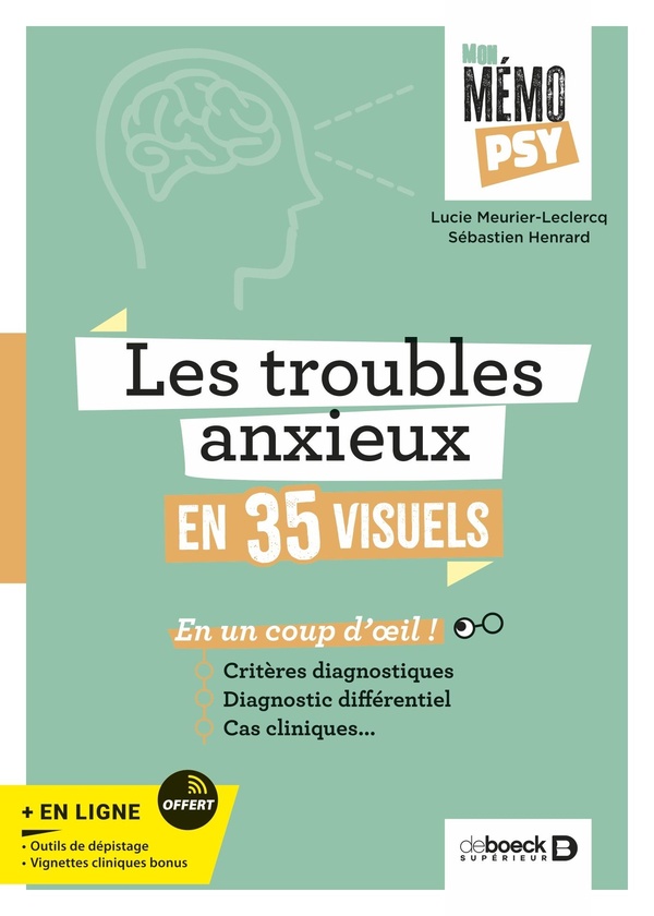 MON MEMO-PSY - LES TROUBLES ANXIEUX EN 35 VISUELS - CRITERES DIAGNOSTIQUES, DIAGNOSTIC DIFFERENTIEL,