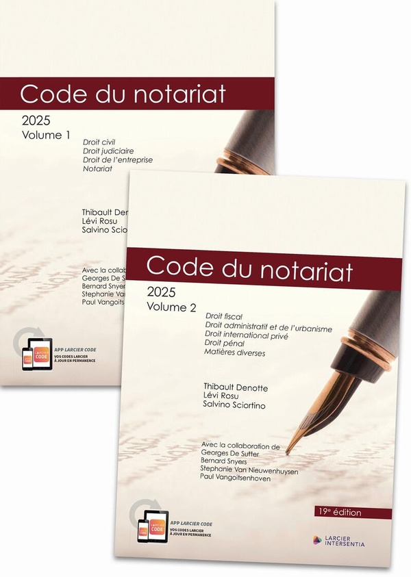 CODE DU NOTARIAT 2025 (2 VOLUMES)