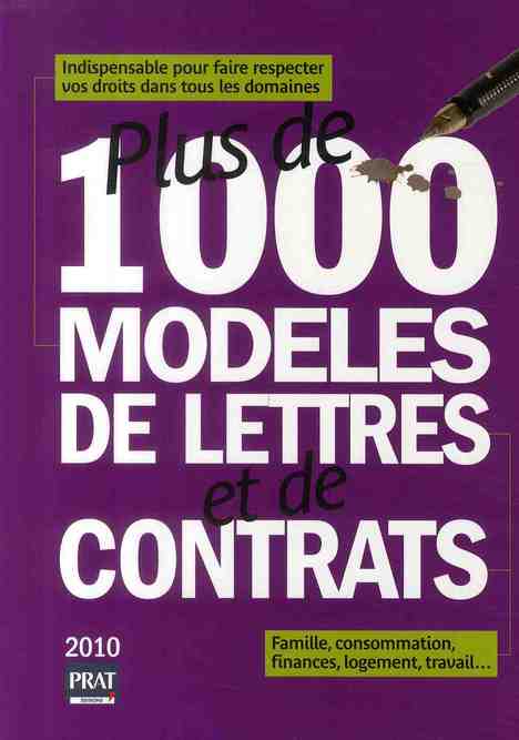 PLUS DE 1000 MODELES DE LETTRES 2010