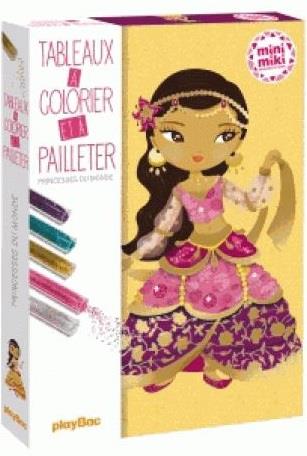 MES TABLEAUX A COLORIER ET A PAILLETER - MINIMIKI - PRINCESSES DU MONDE