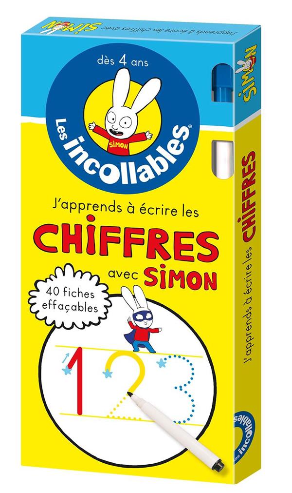 LES INCOLLABLES - J'APPRENDS A ECRIRE LES CHIFFRES AVEC SIMON