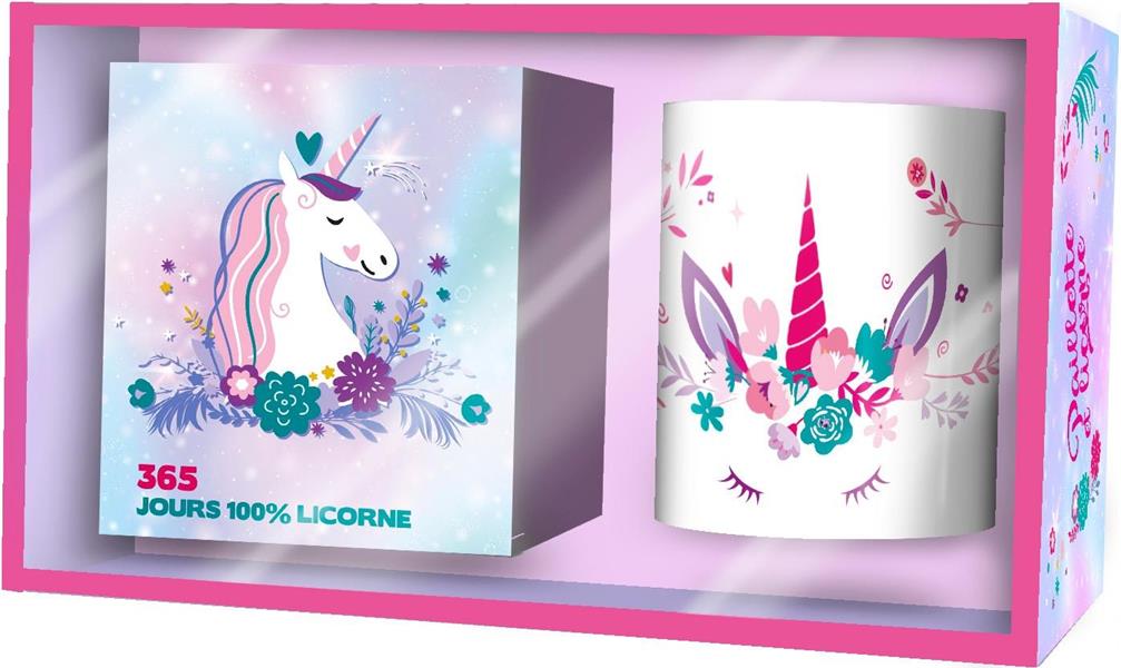 COFFRET CALENDRIER MINI 365 LICORNE + BOUGIE