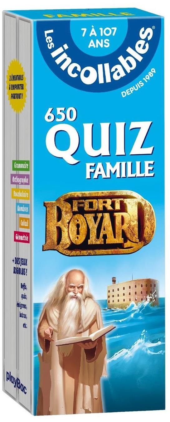 LES INCOLLABLES - 650 QUIZ FAMILLE FORT BOYARD - POUR JOUER TOUS ENSEMBLE DU CP AU COLLEGE + NIVEAU