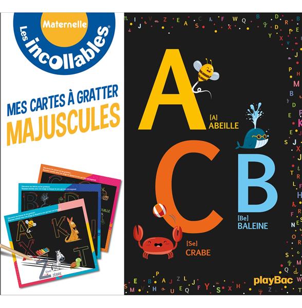 LES INCOLLABLES - CARTES A GRATTER EDUCATIVES - LES MAJUSCULES