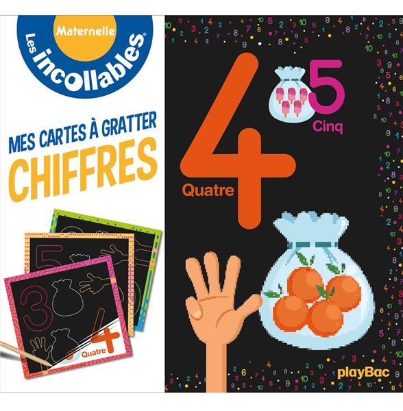 LES INCOLLABLES - CARTES A GRATTER EDUCATIVES - LES CHIFFRES