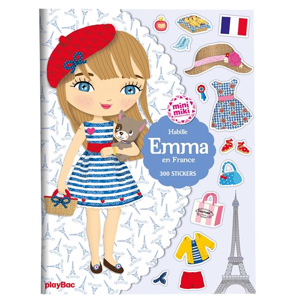 MINIMIKI - STICKERS - HABILLE EMMA EN FRANCE NOUVELLE EDITION