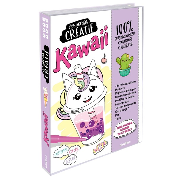 MON AGENDA CREATIF KAWAII 2025-2026