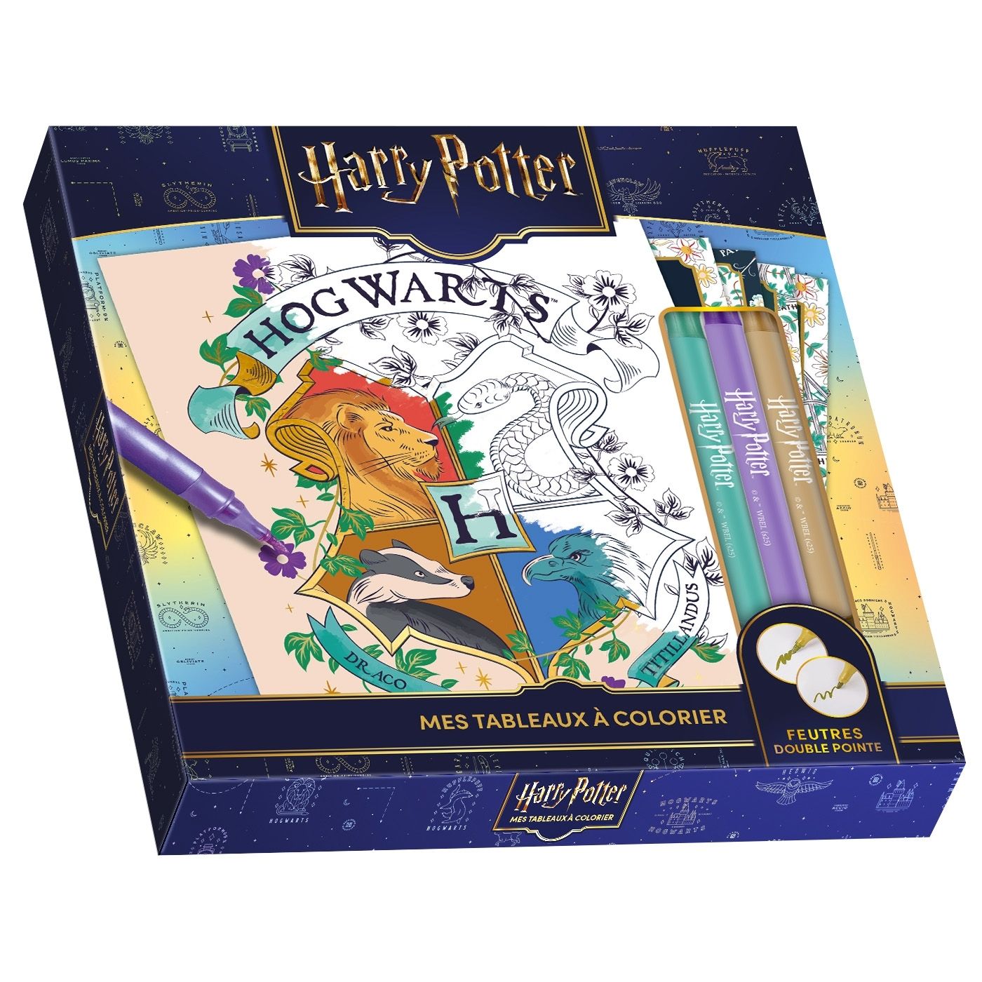 HARRY POTTER - MES TABLEAUX A COLORIER - AVEC 3 FEUTRES BRILLANTS