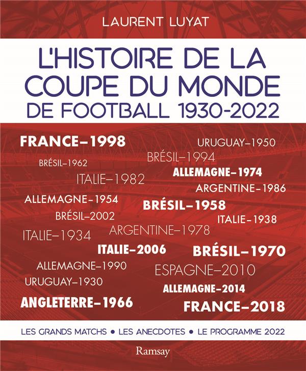 L'HISTOIRE DE LA COUPE DU MONDE DE FOOTBALL 1930-2022 - LES GRANDS MATCHS, LES ANECDOTES, LE PROGRAM