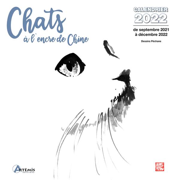CALENDRIER CHATS A L'ENCRE DE CHINE 2022