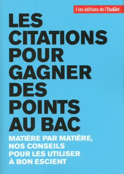 LES CITATIONS POUR GAGNER DES POINTS AU BAC