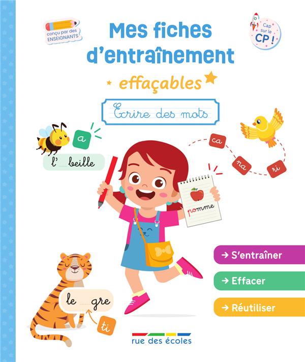 MES FICHES DENTRAINEMENT EFFACABLES - ECRIRE DES MOTS - GS-CP