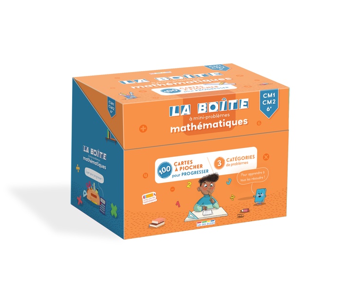 LA BOITE A MINI-PROBLEMES MATHEMATIQUES - CM1-CM2-6E - 100 CARTES A PIOCHER POUR PROGRESSER