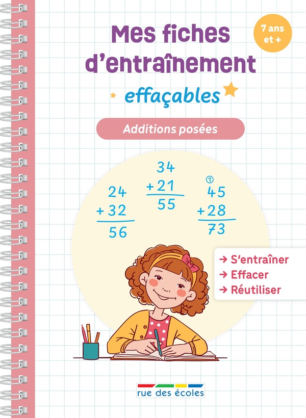 MES FICHES D'ENTRAINEMENT EFFACABLES - ADDITIONS POSEES - S'ENTRAINER, EFFACER, ET REUTILISER !