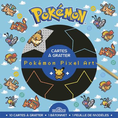 POKEMON - CARTES A GRATTER PIXEL - DRACAUFEU, DRACOLOSSE, ROUCARNAGE