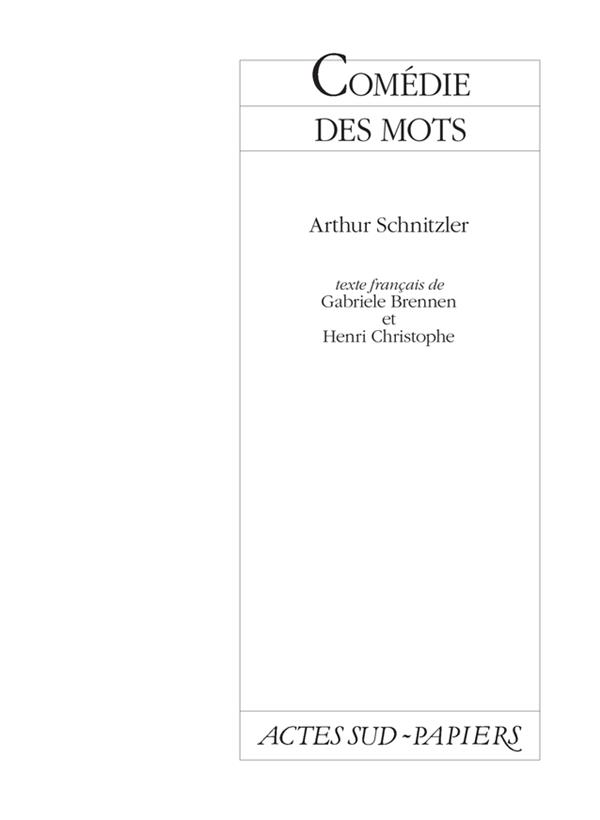 COMEDIE DES MOTS