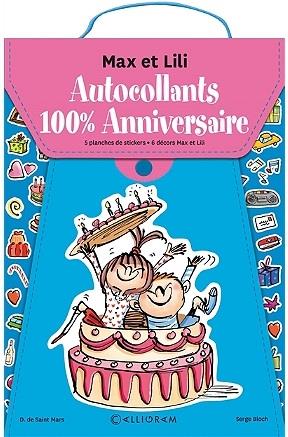 POCHETTE AUTOCOLLANTS MAX ET LILI 100% ANNIVERSAIRE