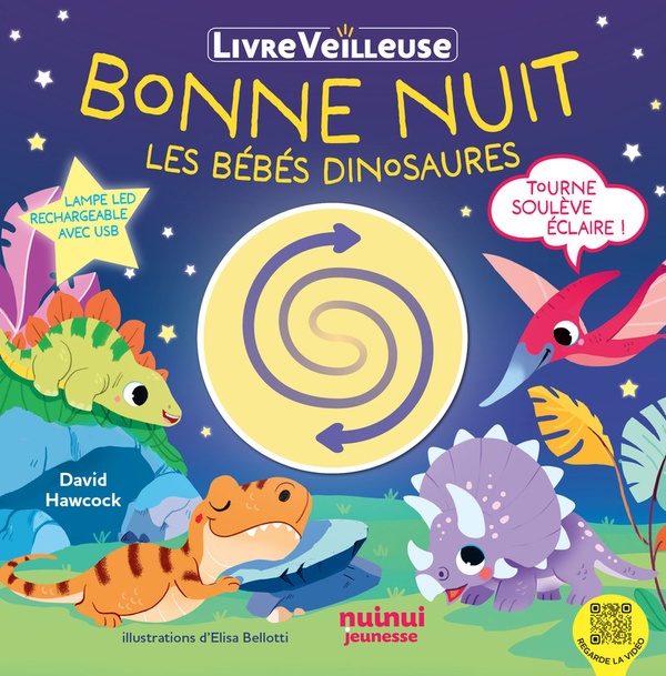 BONNE NUIT LES BEBES DINOSAURES - LIVRE VEILLEUSE