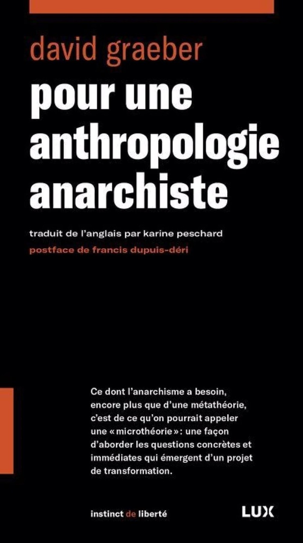POUR UNE ANTHROPOLOGIE ANARCHISTE