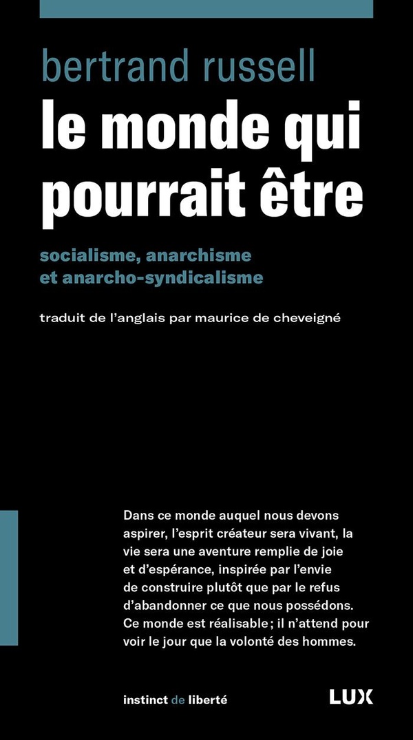 LE MONDE QUI POURRAIT ETRE - SOCIALISME, ANARCHISME ET ANARCHO-SYNDICALISME